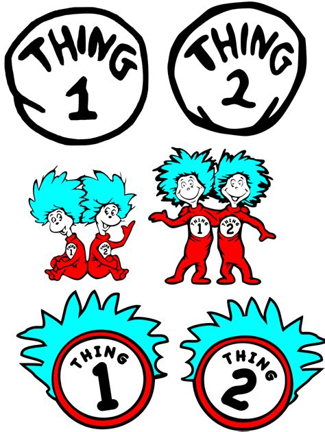 Thing One And Thing Two Printable Signs